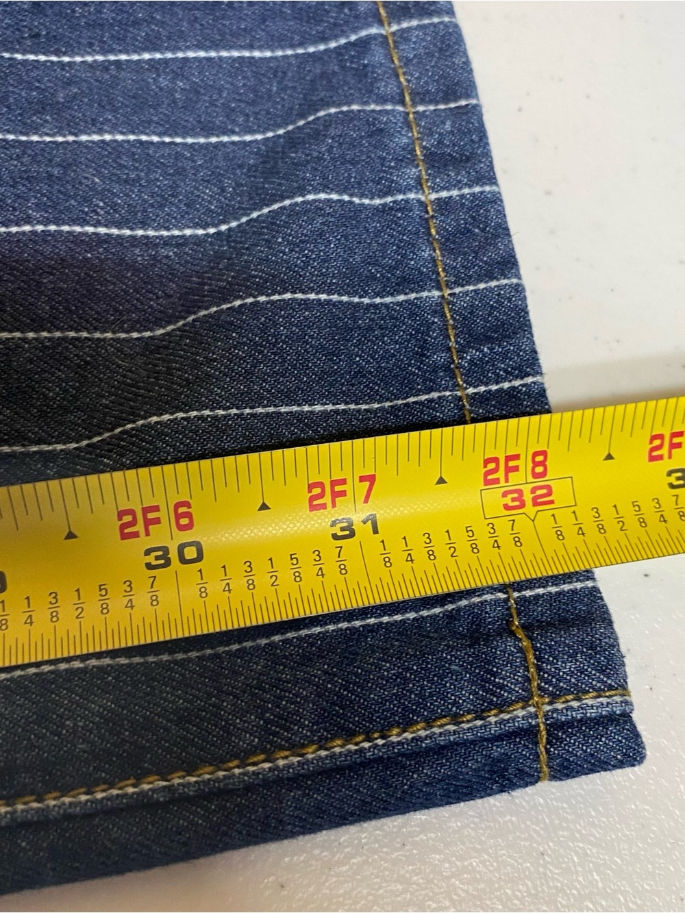 Edikted cory stripe low rise wide leg jeans size medium pinstripe new with tags - Picture 9 of 11